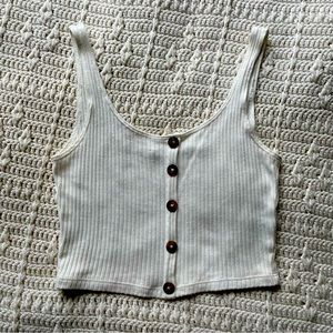 Reformation off white crop tank m